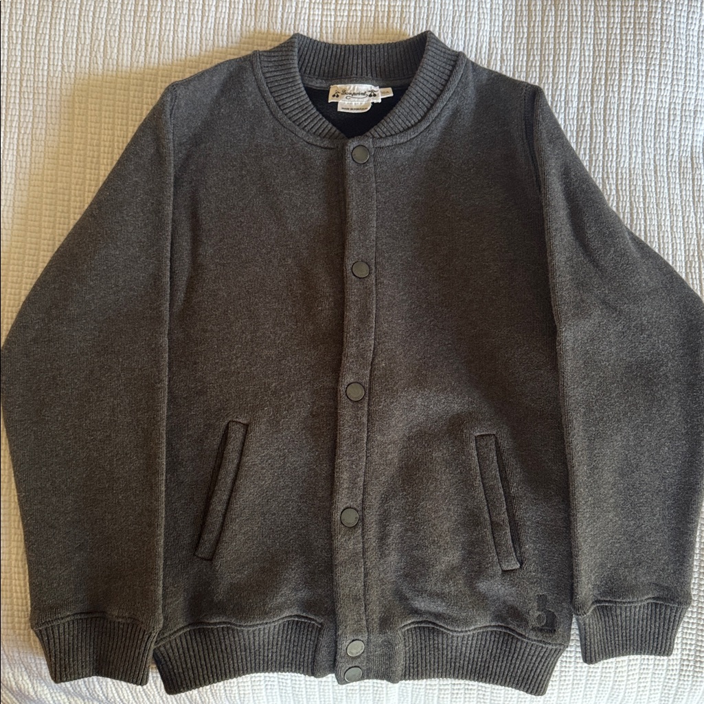 Bonpoint- Gray Button-Up Jacket